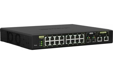 QNAP QSW-M2116P-2T2S / Switch / 16x2500Mbps / 2x10Gbps SFP+ / 2x10Gbps LAN / PoE+