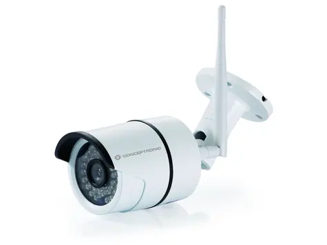 Conceptronic JARETH03W biela / Vonkajšia IP kamera / 1920x1280 / IP66 / IR / Wi-Fi / RJ-45 adaptér