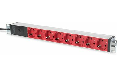 Digitus DN-95410-R 12V / hliníkové PDU / 8x Schuko / 2m / 1U / 10A
