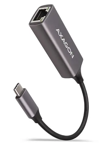 Axagon ADE-TRC, USB-C 3.2 Gen 1 - Gigabit Ethernet sieťová karta, auto inštal, titánovo šedá