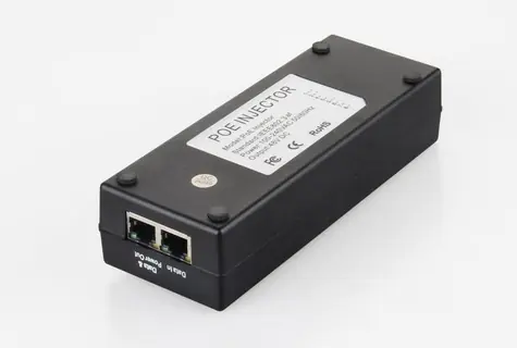 MicroConnect IEEE Gigabit PoE Injector čierna / 802.3 AF / 15.4W 