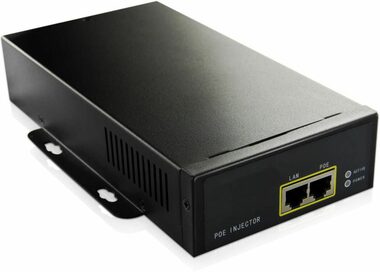 MicroConnect IEEE Gigabit PoE Injector čierna / 802.3 AF/at / 95W 
