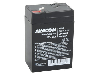 AVACOM PBAV-6V005-F1A / Batéria pre UPS / 6V / 5Ah / F1