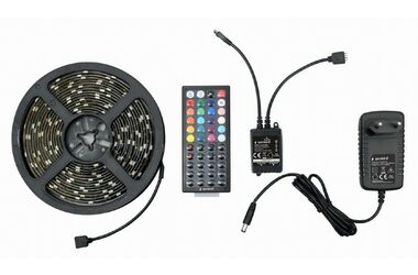 Gembird RGB LED pásik 5m / IP65 / diaľkový ovládač