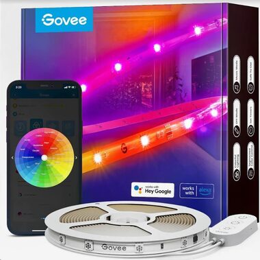 Govee WiFi RGBIC SMART PRE LED pásik 5m - extra odolný / 24W / 650 lm / RGBIC / BT / WiFi