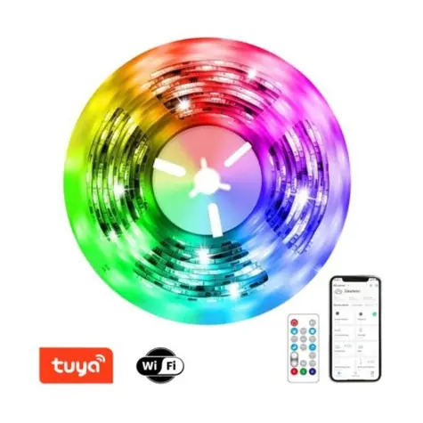 IMMAX NEO LITE SMART digitálny LED pásik / 18W / Wi-Fi / IP65 / RGB / DO + Music / 5m / TUYA