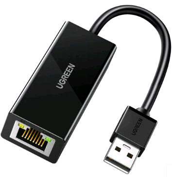 Ugreen CR110 Adaptér USB na RJ45 čierna