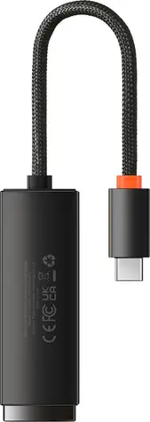 Baseus WKQX000301 Lite Series Sieťový adaptér USB-C (M) - RJ45 (F) čierna / 1000Mbps