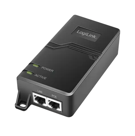LogiLink POE004 čierna / PoE Injektor / 30W
