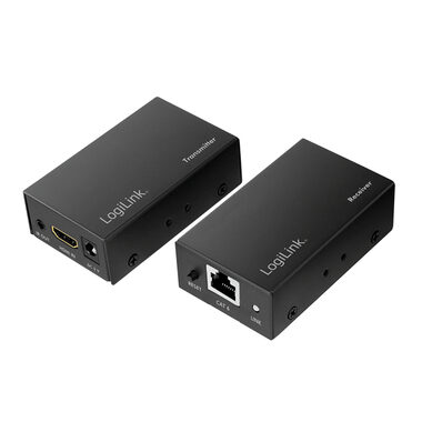 LogiLink HD0023 čierna / HDMI extender cez LAN / 1080p @ 60Hz / 60m