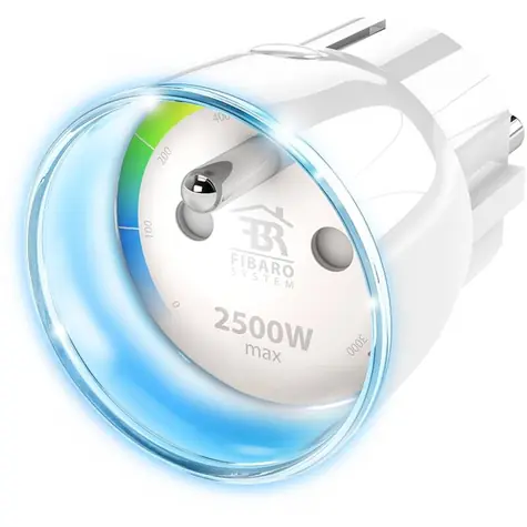 Fibaro Wall Plug Schuko biela / Múdra zástrčka / 2500W / Z-Wave PLUS
