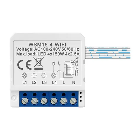 Avatto WSM16-W4 biela / Šikovný spínač / 4 kanály / WiFi