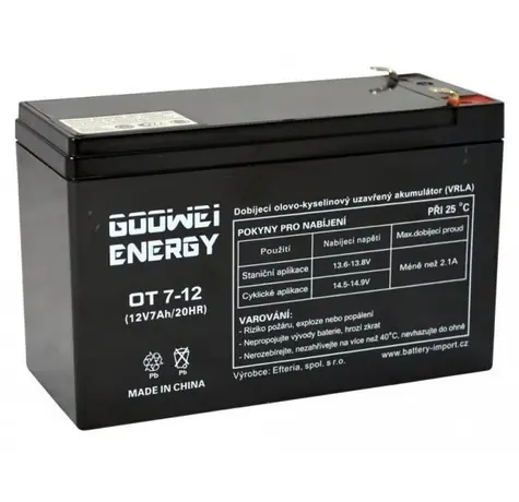 GOOWEI Energy Pb záložný akumulátor VRLA AGM 12V/7.2Ah