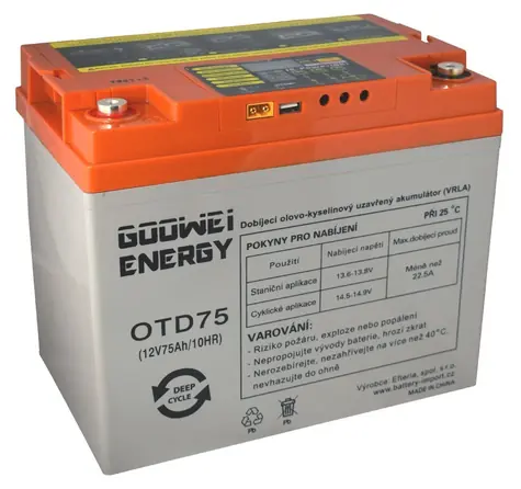 GOOWEI Energy DEEP CYCLE (GEL) batéria 12V/75Ah 