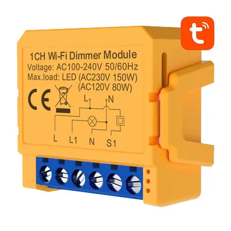 Avatto DMS16-2 žltá / Šikovný spínač / 2 kanály / WiFi