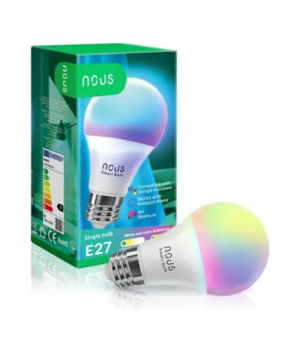 Nous P3 / Chytrá žiarovka / E27 / 810 lm / RGB / WiFi