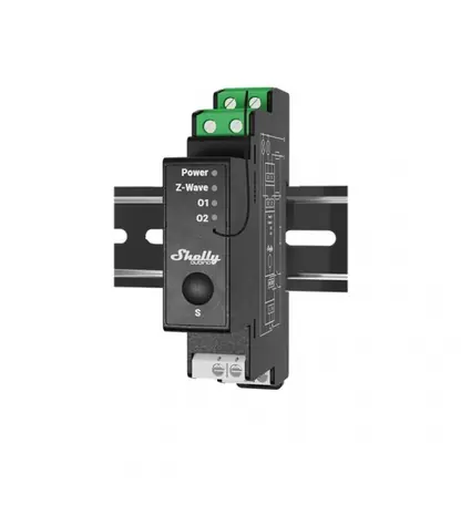 Shelly Qubino Wave Pro 2PM - spínací modul s meraním spotreby 2x 16A (Z-Wave)