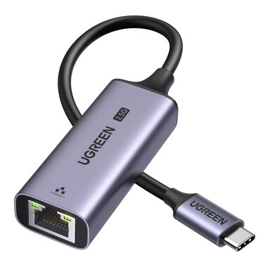 Ugreen CM648 Sieťový adaptér USB-C - RJ45 sivá / až 2500 Mb/s