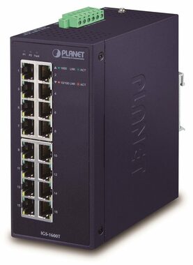 Planet IGS-1600T / Priemyselný Switch / 16x GLAN