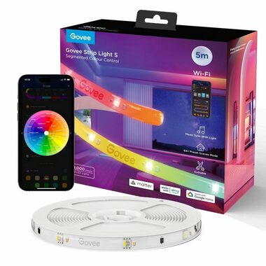 Govee WiFi RGBICW SMART PRE LED pásik 5m MATTER - extra odolný / LED pásik / 24W / IP67 / BT / WiFi / RGBIC