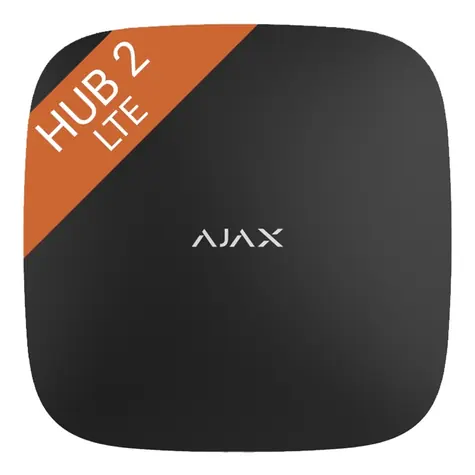 AJAX Hub 2 4G (8EU/ ECG) ASP black (38240) / Centrálny ovládací panel / Ethernet + 2x GSM SIM / LTE