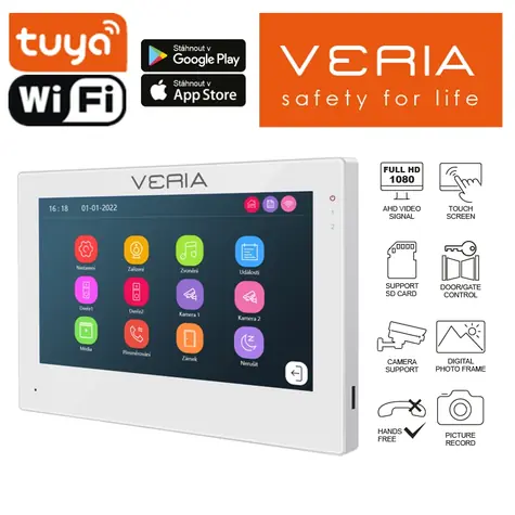 Veria 3001-W LCD monitor videotelefónu biela