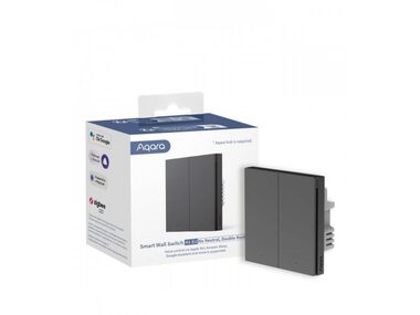 Aqara SMART Wall Switch H1 EU (No Neutral Double Rocker) (WS-EUK02-G) vypínač s dvojitým relé Šedá / ZigBee