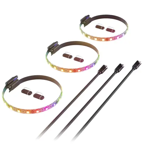 Hyte LS10 LED Strip x 3 čierna / LED pásik / 20x LED / NEXUS Link