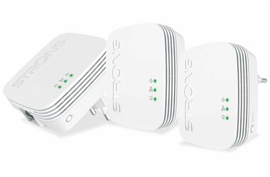 Strong Powerline 600 TRI MINI / Sada Powerline adaptérov / 600Mbps / 1x LAN / 3ks
