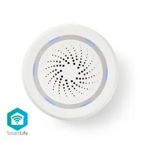 Nedis WIFISI10CWT / Siréna / Wi-Fi / 8 zvukov / 85 dB / Nedis SmartLife / Android & iOS 