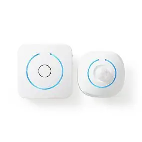 Nedis ALRMMW20WT / Alarm s detektorom pohybu modrá / 6x AA/LR6 / 85 dB / Rozsah: 6 m