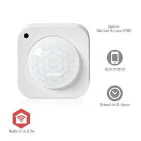 Nedis ZBSM20WT / Pohybový senzor / Zigbee 3.0 / SmartLife / CR123A batéria / USB / Uhol: 100 ° / Rozsah: 7 m 