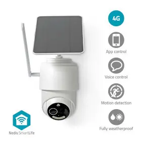 Nedis SIMCBO50WT / Múdra vonkajšia kamera / 4G / SmartLife / Full HD 1080p / Náklon / IP65 / microSD 