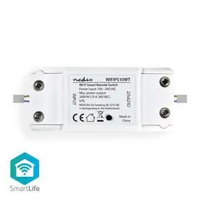 Nedis SmartLife Spínač / Wi-Fi / 2400 W / Svorkovnica / Aplikácia na stiahnutie pre: Android & iOS