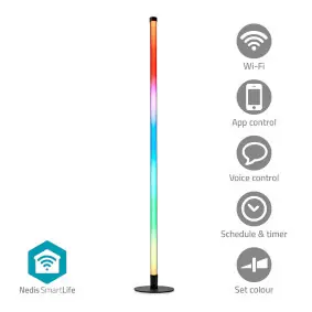 Nedis Svetlo SmartLife Mood Light / Wi-Fi / Tube / 180 lm / RGBIC / 10 W / Kov / Silikón 