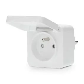 Nedis SmartLife Múdra Zásuvka / Zigbee 3.0 / IP44 / Merač výkonu / 3680 W / Android & iOS 