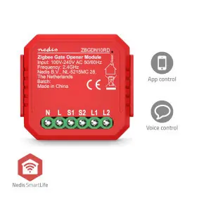 Nedis SmartLife Spínač / Zigbee 3.0 / 2.5 W / Pripojenie terminálu / Aplikácia na stiahnutie pre: Android & iOS