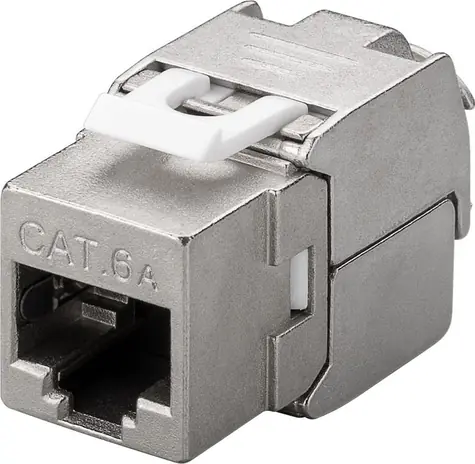 goobay Keystone modul RJ45 CAT 6A / tienený / beznástrojový / 500MHz