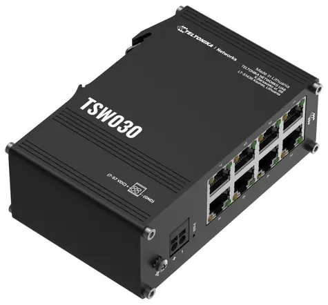 Teltonika TSW030 Priemyselný switch / 8- Port / 10/100 Mbps / bez zdroja