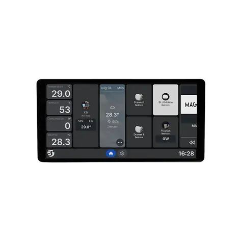 Shelly Wall Display X2i strieborná / dotykový nástenný panel s relé / WiFi / Bluetooth