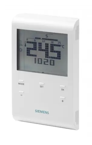 Rozbalené - Siemens RDE100.1 / Programovateľný digitálny priestorový termostat / drôtový / rozbalené