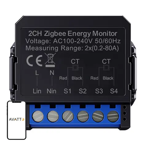 Avatto ZWPM16-2 Chytrý obojsmerný elektromer ZigBee
