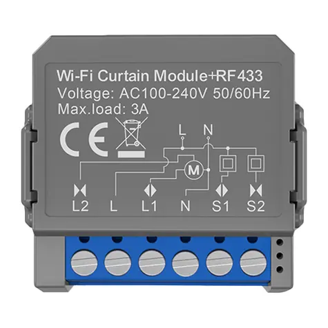 Avatto CMS16-RF-1 Inteligentný modul ovládania pohonu záclon/závesov WIFI+RF