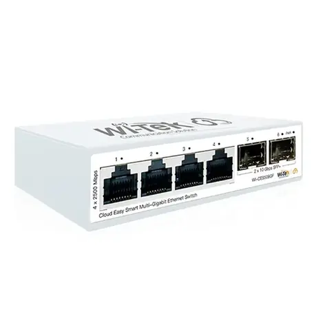Wi-Tek CLOUD SMART switch / 4X 2.5Gb RJ45 + 2x 10Gb SFP+ uplink