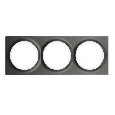 Fibaro Walli Triple Cover Plate FG-Wx-PP-0004-8 / trojrámik pre vypínače Walli šedá