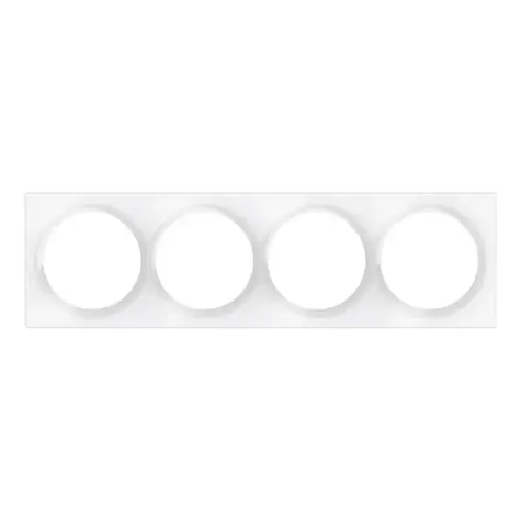 Fibaro Walli Quadruple Cover Plate FG-Wx-PP-0009 / Štvorrámik pre vypínače Walli biela