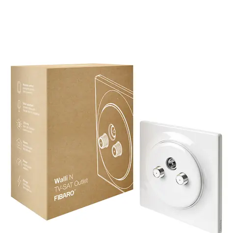 Fibaro Walli N TV-SAT Outlet FGWTFEU-021 / Koaxiálna zásuvka bez inteligencie 