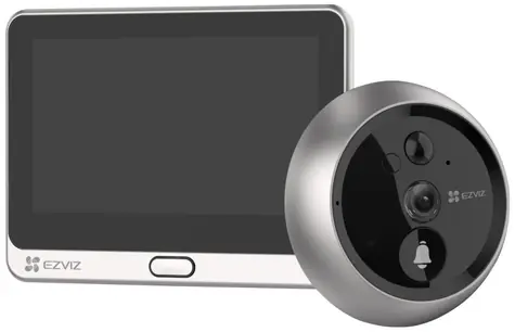 Ezviz DP2C Chytré dverové kukátko strieborná / Wi-Fi / 1080p / kukátko / zvonček / IR 5m / PIR / LCD 4.3"