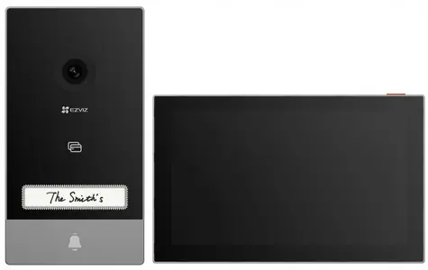 Ezviz HP7 Chytrý domáci interkom čierno-strieborná / Wi-Fi / FHD / dotykový monitor 7" / bezdrôtový zvonček / IP65