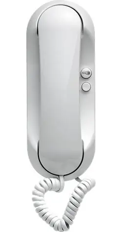 Rozbalené - TESLA ESO biela / Domáci telefón / elektronické zvonenie / 1 tlačidlo el. zámku / rozbalené